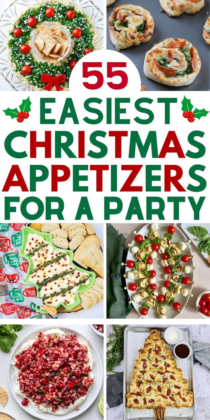 easy christmas recipes appetizers diy Christmas Eve Appetizers, Christmas Party Appetizers, Easy Christmas Appetizers, Xmas Appetizers, Christmas Finger Foods, Christmas Party Snacks, Best Christmas Appetizers, Easy Christmas Party, Christmas Potluck