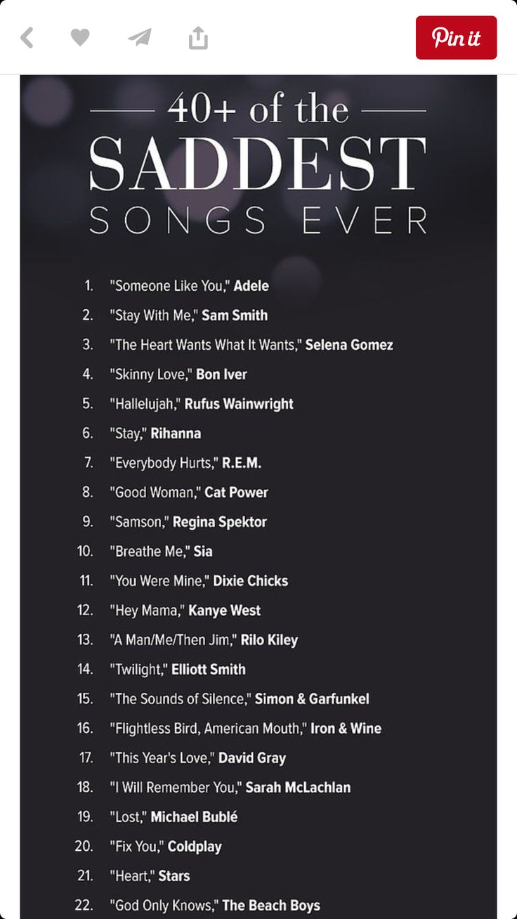 the saddest songs ever app on an iphone