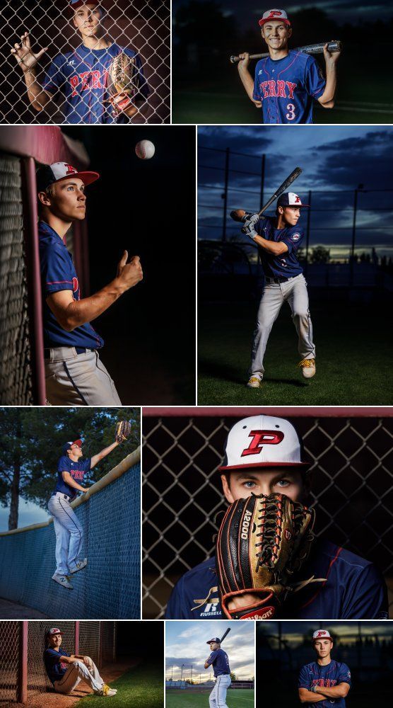 a collage of baseball players and their equipment