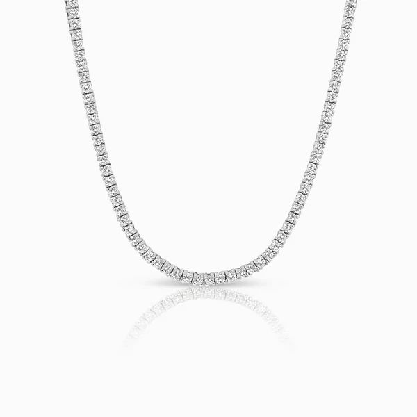 AARYAH | *NEW* MINA Diamond Tennis Collar Necklace Diamond Tennis Necklace, Tennis Necklace, Fine Jewels, Brilliant Diamond, Collar Necklace, White Rose, Custom Rings, White Diamond, Colored Diamonds