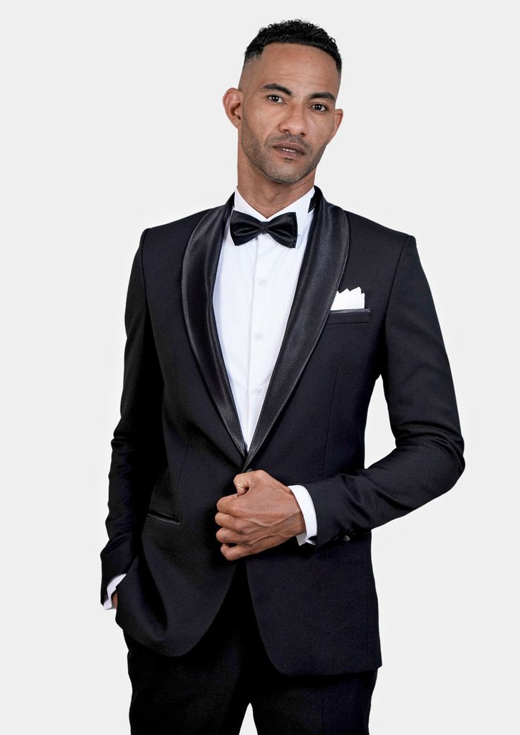 Jacket & pants included. Vest optional. Delivered in just 3 weeks. Free shipping. Covered by our Free Remake Guarantee. Complete the look with Shirts, Ties & Squares. Notch Lapel Tuxedo For Black-tie Gala Events, Tuxedo Suits For Black-tie Gala Events, Black Formal Blazer For Gala, Black Formal Gala Blazer, Black Gala Blazer For Formal Occasions, Tuxedo Blazer For Black-tie Gala Events, Black Tuxedo For Black-tie Gala, Black Tuxedo For Black-tie Gala Events, Fitted Tuxedo With Suit Collar For Evening