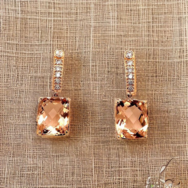 Natural Finely Faceted Quality Cushon cut Morganite Diamond Drop Earrings set in 14k Yellow Gold with a total carat weight of 9.93 TCW Certified $5,950 018685This is a Unique Custom Made Glamorous Piece of Jewelry!Nothing says, “I Love you” more than Diamonds and Pearls!This pair of Morganite earrings has been Certified, Inspected, and Appraised by Gemological Appraisal LaboratoryGemological Appraisal Laboratory of America is a proud member of:- GIA Alumni Association- National Association of Je Cushion Cut Gemstone Earrings For Formal Occasions, Luxury Cushion Cut Wedding Earrings, Luxury Cushion Cut Earrings For Wedding, Formal Cushion Cut Earrings With Diamond Accents, Formal Rose Gold Cushion Cut Jewelry, Elegant Cushion Cut Yellow Gold Earrings, Formal Fine Jewelry Cushion Cut Diamond Earrings, Formal Cushion Cut Diamond Earrings, Gold Cushion Cut Earrings For Formal Occasions