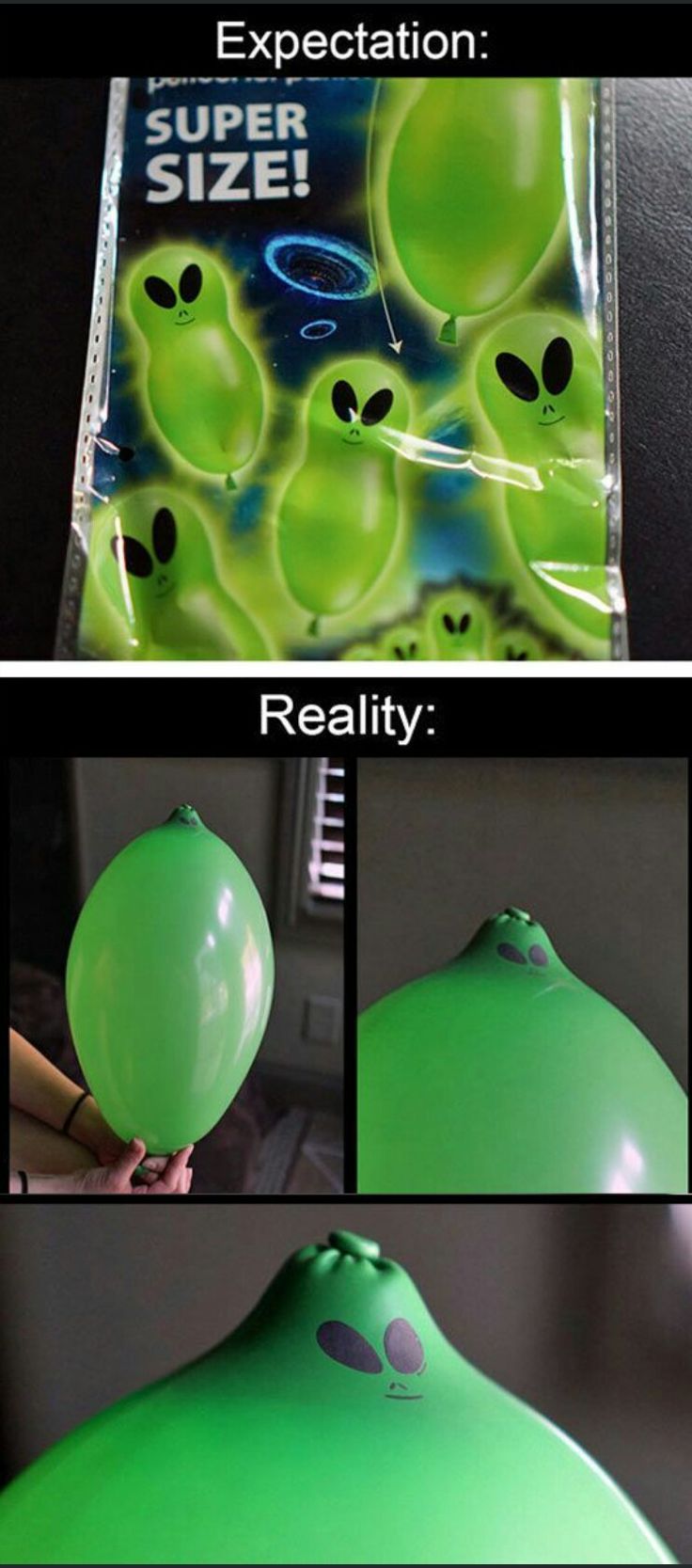 an image of some green balloons with faces on them