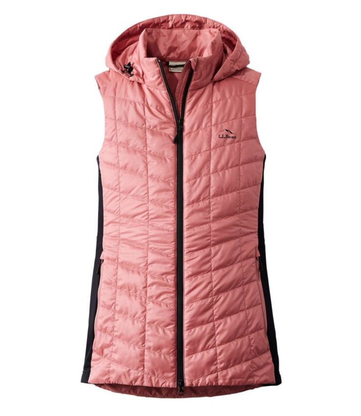 Ultralight and stylish a" this long insulated vest resists the elements and features innovative technology for exceptional warmth, even when wet. Slightly Fitted. Best with midweight layer. Falls below hip. Packed with PrimaLoft Cross Core insulation for exceptional warmth without weight. Shell is made from 100% recycled polyester.. ThermaStretch fleece side panels for an improved fit and full range of motion. Machine wash and dry. Light, warm and flattering -- a perfect layer whether in the hom Fitted Nylon Vest For Cold Weather, Fitted Nylon Outdoor Vest, Fitted Sleeveless Functional Outerwear, Winter Stretch Nylon Vest, Sleeveless Nylon Vest For Cold Weather, Cold Weather Sleeveless Nylon Vest, Functional Sleeveless Nylon Outerwear, Functional Sleeveless Outerwear For Outdoor Activities, Functional Sleeveless Outerwear For Hiking