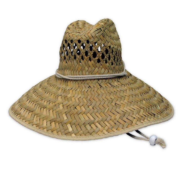 Made of all natural fibers, the lifeguard hat features a large, down-curve brim for maximum sun protection and a vented crown for cooling air flow. Adjustable chin cord with lock for a secure fit. 1 size fits most fit. Color: Tan. Gender: unisex. Age Group: adult. Adjustable Fit Sun Hat With Curved Brim For Beach, Summer Straw Hat With Flat Brim For Outdoor Activities, Natural Curved Brim Sun Hat For Outdoor Use, Natural Color Outdoor Hats With Upf 50+, Natural Colored Curved Brim Sun Hat For Outdoor Use, Wide Brim Natural Sun Hat For Outdoor, Natural Curved Brim Sun Hat For Outdoor, Natural Wide Brim Sun Hat For Outdoor, Natural Color Wide Brim Sun Hat For Outdoor