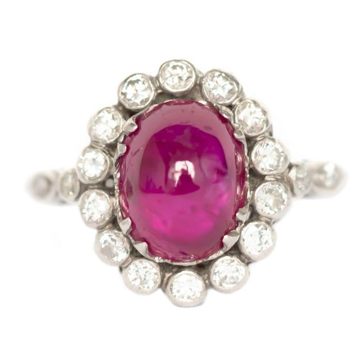 3.50 Carat Ruby Platinum Engagement Ring | From a unique collection of vintage Engagement Rings at https://www.1stdibs.com/jewelry/rings/engagement-rings/. White Gold Diamond Wedding Rings, Platinum Engagement Ring, Platinum Diamond Engagement Rings, Platinum Engagement Rings, Antique Engagement, Deco Engagement Ring, Color Stone, Art Deco Jewelry, Jewelry Rings Engagement