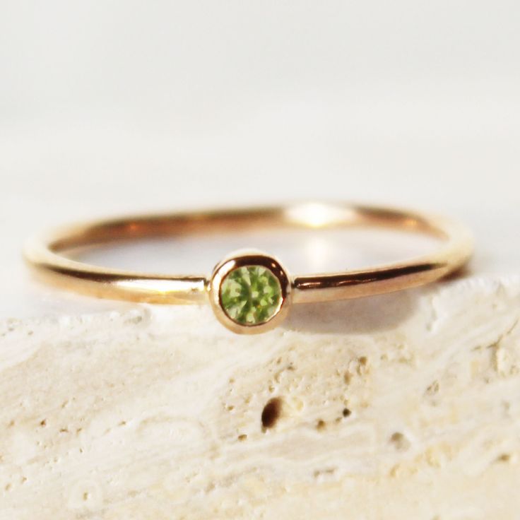 A dainty birthstone ring, made with 14k gold fill or Sterling Silver! Set with one imitation birthstone gemstone to personalize and customize your birthstone jewelry to something special to you! ∙ Gift Ready in a jewelry box! ∙ Handmade in Vancouver, Canada.  ∙ 100% 14k Gold Fill or Sterling Silver ∙ Rings Sold Individually --------------------------------- M E A S U R E M E N T :  Width: 1.25mm  Gemstone: 3mm Size: Optional (US measurement) If your ring size is not specified as an option, pleas Love Takes Time, September Birthstone Rings, Box Handmade, Recycled Jewelry, Ring Stacking, Vancouver Canada, Gold Filled Jewelry, Birthstone Ring, Stackable Rings