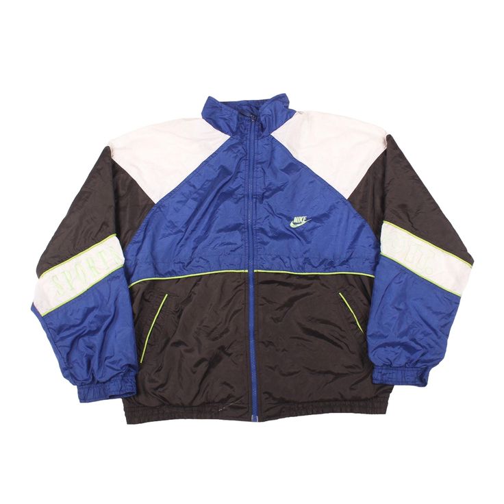 Vintage Nike Windbreaker Jacket  Condition : 9/10 Size  : L Material : Nylon Measurement Chest   :  ( Armpit - Armpit )   25" inches Length :  ( Top seam - Bottom seam )  27" inches Sleeve  :  ( Armpit - cuff )   19.5" inches Shipping  We ship within 1-2 days after payment is received. Shipping WORLDWIDE. The package will be shipped with registered directly from Thailand via DHL Express with tracking number and it will take about 2 - 5  business days.  Please leave your contact number. as courier companies often require a phone number to assist with delivery.   Thank so much Vintage Nylon Track Jacket For Winter, Vintage Long-sleeve Nylon Track Jacket, Vintage Long Sleeve Nylon Track Jacket, Vintage Style Long Sleeve Nylon Track Jacket, Retro Nylon Windbreaker For Fall, Vintage Nylon Windbreaker For Streetwear, Retro Nylon Outerwear For Streetwear, Vintage Nylon Sports Outerwear, Vintage Nylon Outerwear For Sports