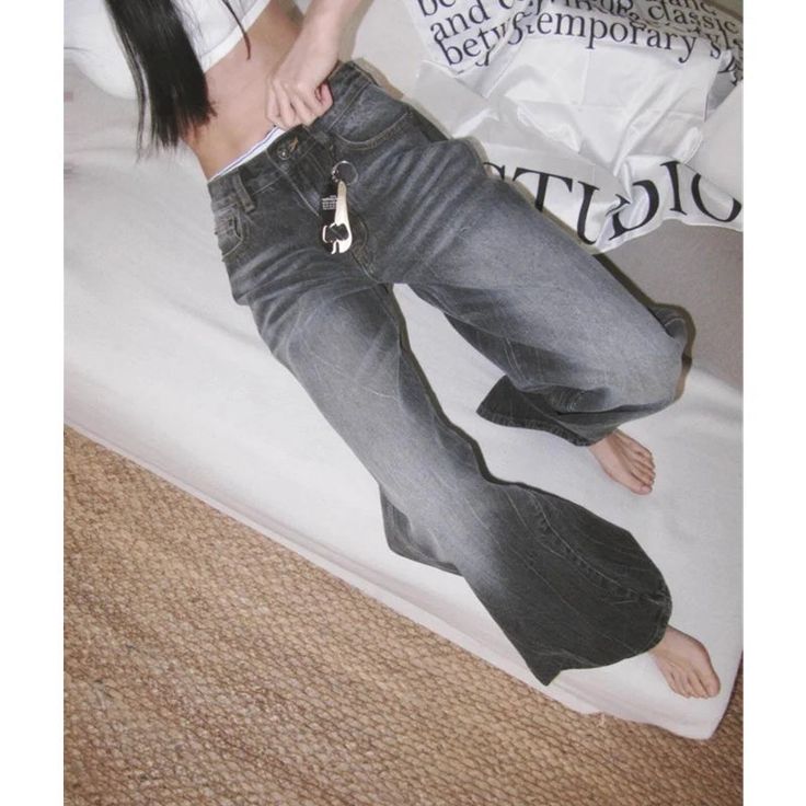 DAIIIBABYYY - Black Jeans Women High Waist American Street Wide Leg Pants Vintage Straight Baggy Casual Plus Size Mom Oversize Denim Trousers Jeans Women High Waist, Plus Size Mom, Gem Tattoo, American Street, Black Jeans Women, Pants Vintage, Nail Art Rhinestones, Jeans Women, Denim Trousers