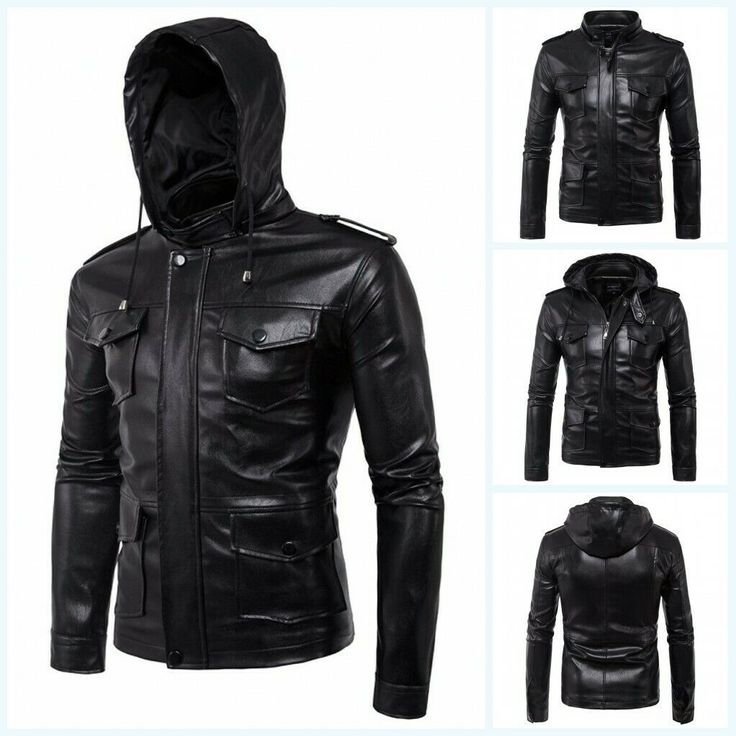 Free & Fast shipping 100% Satisfaction guarantee 30 Days Money Back 100% DELIVERED & TRACKED lowest price guranteed on all orders top quality Your Best Choice & 5 STAR SERVICE New Mens Black Leather Bomber Jacket Flight Coat Motorcycle Biker Riding Hooded DESCRIPTION Accents Multi-pocket Brand Unbranded Country/Region of Manufacture China Features Hood Length 64-76cm Material PU Leather Model No Modification Description No Modified Item No Pattern Solid Product Line Factory Size Type Regular Sty Hooded Techwear Leather Jacket For Streetwear, Urban Outerwear For Biker Events In Winter, Fitted Hooded Biker Jacket With Pockets, Winter Biker Jacket With Pockets For Biker Events, Outdoor Leather Jacket With Detachable Hood, Hooded Biker Outerwear For Streetwear, Biker Style Hooded Outerwear For Streetwear, Hooded Biker Jacket For Winter Streetwear, Black Hooded Techwear Biker Jacket