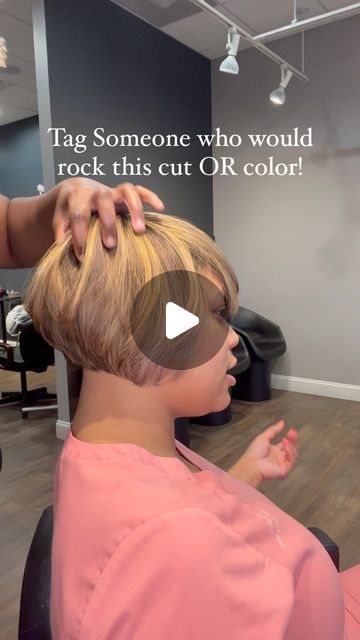 Salon Christol | Hair Color & Cut Expert on Instagram: "👀" Bob For 50+, Turquoise Bob Black Women, Short Bobs Haircuts For Black Women, Colored Bob For Black Women Natural Hair, Short Black Hair Styles For Black Women, Black Women With Dyed Natural Hair, Quick Bob Hairstyles, "bixie" Haircut Black Women, Center Part Bob Black Women