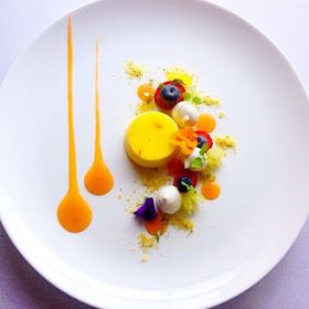 a white plate topped with different types of food