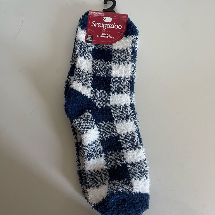 Woman’s Blue And White Fuzzy Socks Blue Casual Socks One Size, One Size Blue Casual Socks, Casual Blue Socks One Size, Casual Blue One-size Socks, Casual Blue Super Soft Socks, Soft Blue Casual Socks, Casual Soft Blue Socks, Cozy Blue Socks, White Fuzzy Socks