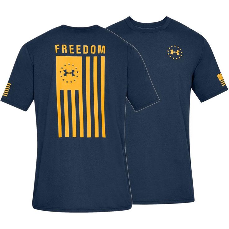 Under Armour Freedom Flag Crew T-Shirt Men's Under Armour Crew Neck T-shirt With Logo, Under Armour Cotton T-shirt With Letter Print, Under Armour Short Sleeve T-shirt With Letter Print, Under Armour Sporty T-shirt With Letter Print, Under Armour Crew Neck T-shirt For Streetwear, Under Armour White T-shirt With Graphic Print, Under Armour Cotton Top With Graphic Print, White Under Armour T-shirt With Graphic Print, Under Armour Sporty T-shirt With Logo Print