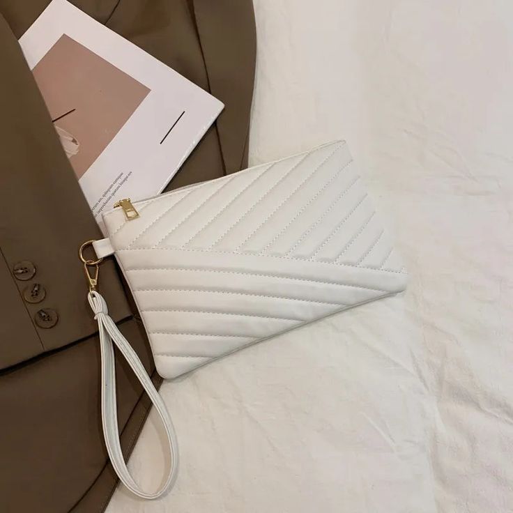 Women Wristlet Bag Stylish Women Leather Envelope Bag Shopping Traveling Portable Small Purse Clutch Wallet Ladies Hand Bags [20231102] Messenger Bags For School, Soft Leather Backpack, Luxury Clutch, Wristlet Bag, Purple Bag, Leather Envelope, Beige Bag, Back Bag, Envelope Bag