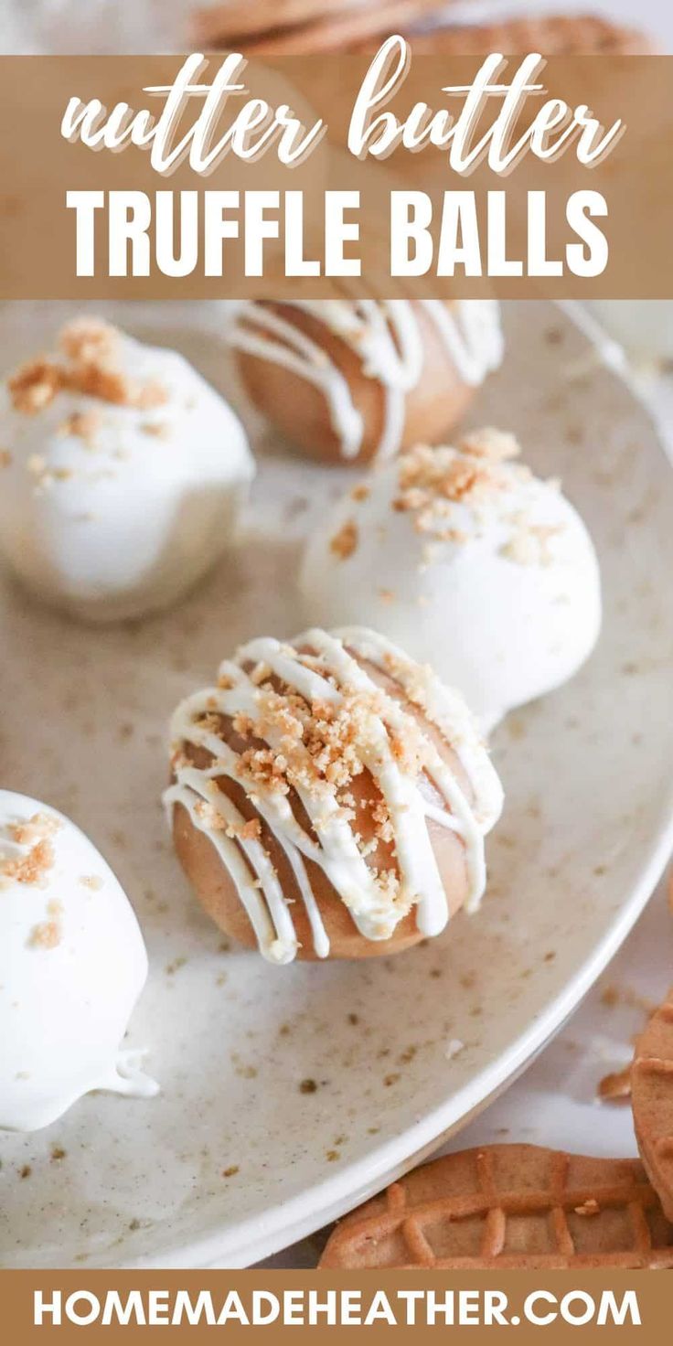 some white chocolate truffle balls on a plate