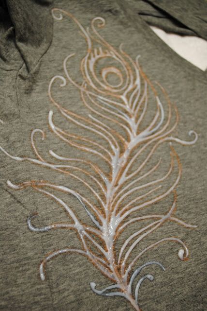 a close up of a t - shirt with a design on the back of it