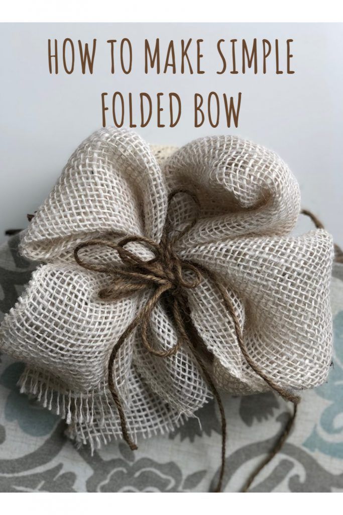 how to make simple folded bow with burlock