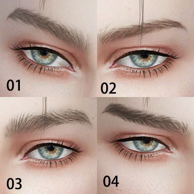 four different views of an eye with the measurements for each individual person's eyes