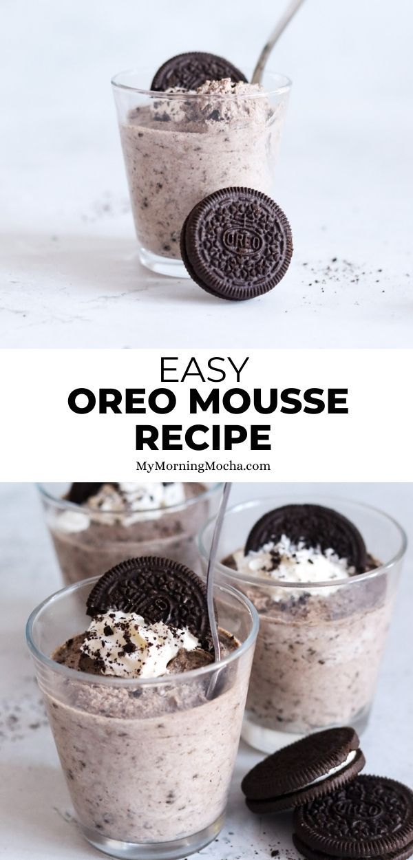 an oreo - mousse recipe with cookies and ice cream