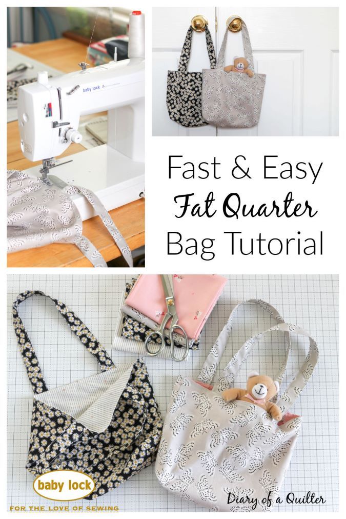 the instructions for how to sew an easy and quick bag with sewing supplies on it