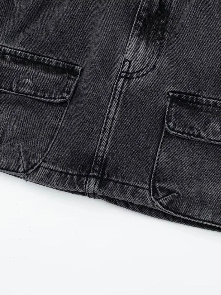 Our Cargo Denim Mini Skirt is ideal for a casual day out or a night on the town. This little skirt, made of high-quality black denim, is both adaptable and fashionable. Wear with a T-shirt and shoes for a casual appearance, or dress up with heels and a blouse. Materials: High-quality denim Stretch Level: Non-stretch Style: Casual, Streetwear Details: Multiple cargo pockets, zipper closure Waist Line: Mid-rise Pattern: Solid color Imported Disclaimer: Color may vary slightly due to lighting and s Casual Streetwear, Denim Mini, Denim Mini Skirt, Black Denim, Mini Skirt, Style Casual, Mid Rise, Mini Skirts, Dress Up