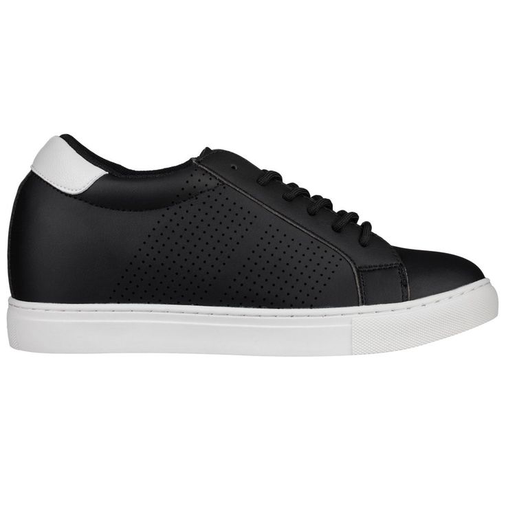 The CALTO H0831 combines athletic characteristic with a contemporary look to create this iconic style. Simple and fun athleisure sneaker to rock out with a pair of short or jean. The combination of micro-perforated accent and leatherette finished detail makes this impeccably crafted sneaker the crowd's favorite. Features: Style: Low top classic height increase sneakers. Simple and clean lace up. Width: Standard (D or Medium). Accommodates a regular width. Weight: 16 oz. *Based on 7.5 US. Actual Athleisure High-top Sneakers With Perforated Toe Box For Streetwear, Modern Custom Sneakers With Perforations For Streetwear, High-top Sneakers With Perforations For Sports, White High-top Sneakers With Perforations For Sports, White Sole High-top Sneakers With Perforations For Sports, Sporty Sneakers With Perforations For Streetwear, Sporty Streetwear Sneakers With Perforations, High-top Sneakers With Perforations For Streetwear, Mid-top Custom Sneakers With Perforations For Sports