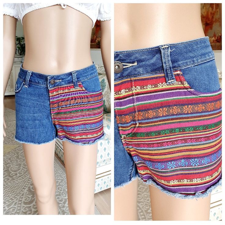 denim shorts Vintage 90's Women's Clothing denim womens shorts sister gift Jean Shorts L Summer shorts Booty shorts cutoffs  Abstract shorts Ready to ship. MATERIAL : 95% coton  waist: ( 80 cm ) 31.5" HIP ( 96 cm ) 37.8" length: ( 25 cm ) 10"   Size  29 NOTE The color on the pictures may vary due to monitor settings and light reflections.   We appreciate your patience. Thank you so much for looking at my works! Please do not hesitate to contact with me for any questions. See you. Beach Cutoff Jean Shorts With Built-in Shorts, Cotton Hippie Shorts, Cotton Cutoff Jean Shorts For The Beach, Beach Jean Cutoff Shorts With Built-in Shorts, Summer Jean Shorts With Built-in Liner, Bohemian Jean Shorts For Beach In Summer, Spring Hippie Shorts, Denim Shorts For Summer Festival, Summer Festival Denim Shorts