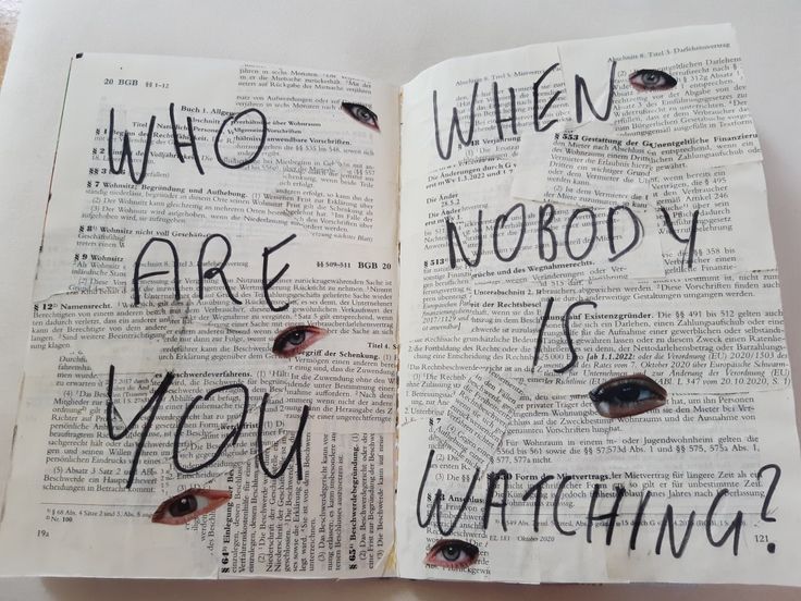 an open book with writing on it that says, who are nobody is watching?