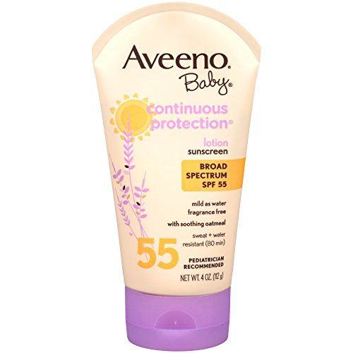 Aveeno Baby Continuous Protection Lotion Sunscreen With Broad Spectrum SPF 55 4 Oz *** Want to know more, click on the image. Best Baby Sunscreen, Baby Moisturizer, Baby Sunscreen, Aveeno Baby, All Natural Makeup, Safe Sunscreen, Best Sunscreens, Baby Lotion, Sunscreen Lotion