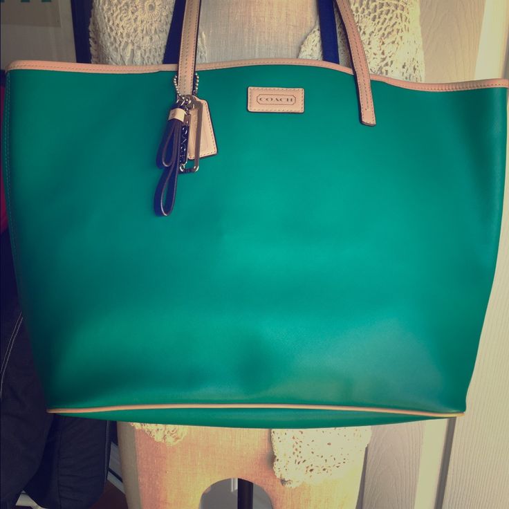 Nwot, Never Been Used. There Is A Hook Inside Of The Bag, Which Allows You To Change The Style Easily. Vibrant Color, Very Classic And Practical. Designer Green Bags With Leather Handles, Designer Green Coated Canvas Shoulder Bag, Designer Green Shoulder Bag, Designer Green Shoulder Bag For Everyday, Designer Green Shoulder Bag For On-the-go, Designer Green Bag With Leather Lining, Green Coated Canvas Tote Bag, Green Bags With Leather Handles And Coated Canvas, Green Coated Canvas Bag With Leather Handles