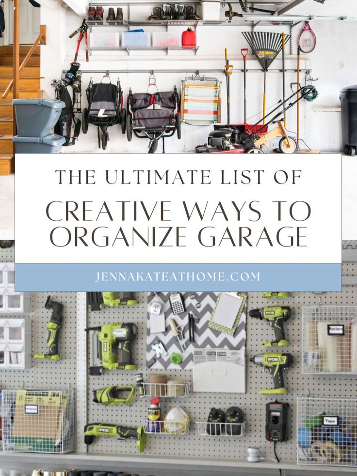 Looking for garage storage solutions to tackle your clutter? Transform your space with wall shelves and garage shelves that are perfect for big items and household items. Try a DIY approach to maximize ceiling space too. These easy garage storage tips are some of the best garage organization ideas for a full makeover. Get inspired with our garage storage inspiration! Hang Tools On Garage Wall, Seville Garage Storage, Storage For Garage Organizing Ideas, Garage Organization Yard Tools, Garage Storage And Organization Ideas, 1 Car Garage Organization Ideas, How To Organize Tools In Garage, Diy Garage Organization Ideas Cheap, Interior Garage Wall Ideas