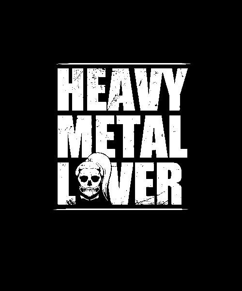 the logo for heavy metal lover, which features a skull and crossbones on it