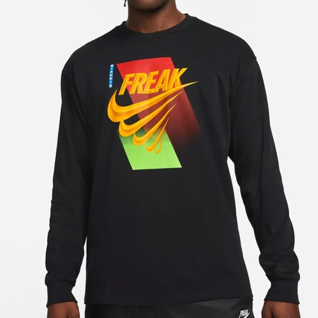 Giannis 'Freak' Men's Max 90 Long-Sleeve T-Shirt Loose Fit Size Xxl - Nwt 8.22.S8 Item# 3 Size: Xxl Color: Black Flat Measurements: *Pit To Pit: 28’ In *Top To Bottom: 32’ In New With Tags Please Review All Photos And We Encourage To Ask Questions Before Purchasing. Thank You, Fsu Shirts, Nike Long Sleeve Shirt, Nike Running Shirt, Combat Shirt, Nike Long Sleeve, Dri Fit Shirt, Black Long Sleeve Shirt, Running Shirts, Mens Sportswear