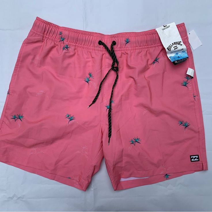 Billabong Sundays Pigment Beach Swim Shorts Color:Pink Size:Large Pink Swim Trunks For Beach Vacation, Pink Swimming Shorts For Summer, Hawaiian Style Short Bottoms For Beach Party, Pink Swim Trunks For Beachwear, Pink Short Swim Trunks For Summer, Pink Short Swim Trunks For Beach, Pink Short Swimwear For Vacation, Pink Swim Trunks For Beach Season Vacation, Pink Short Swim Trunks For Beachwear