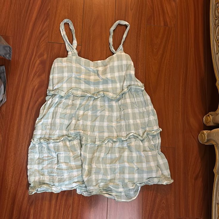 Never Worn But Tags Are Off And Lightweight Good For Summer Could Be A Long Top Or Mini Dress Cute Mini Sundress With Ruffle Hem, Cute Sleeveless Mini Dress For Picnic, Cute Tiered Dress For Daywear, Cute Tiered Dresses For Daywear, Cute Cotton Mini Dress For Picnic, Cute Cotton Sundress For Daywear, White Cotton Sundress With Ruffles, White Cotton Sundress For Picnic, Cute White Ruffled Sundress