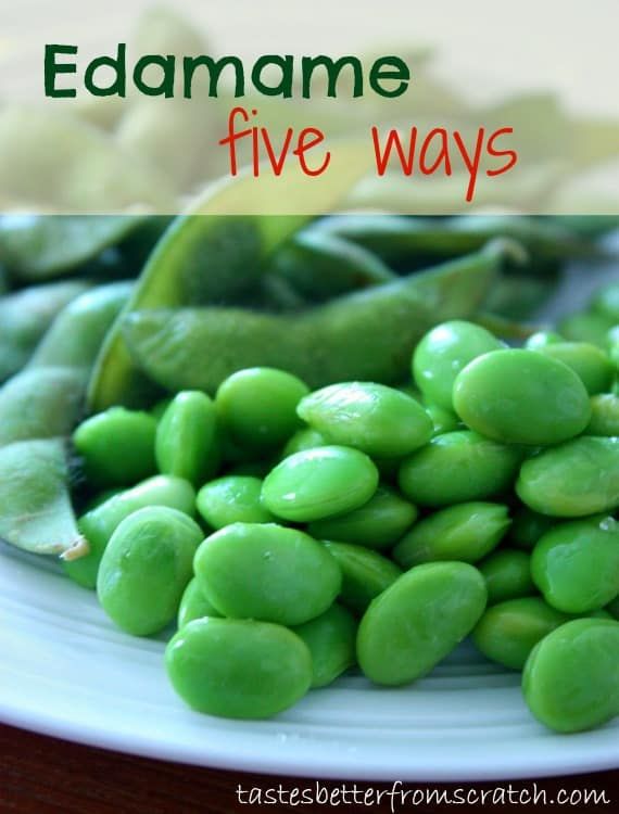 green beans are on a white plate next to peas