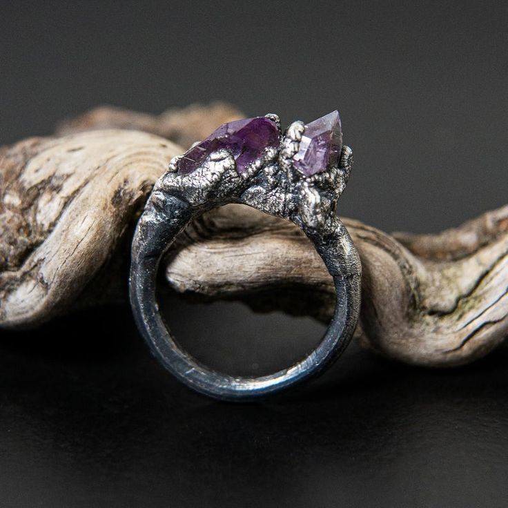 Silver ring jewelry with two amethystgift for womanamethyst | Etsy Spiritual Style Open Promise Ring, Spiritual Open Promise Ring, Spiritual Metal Open Ring Jewelry, Spiritual Gemstone Ring, Fine Jewelry Metal Promise Ring, Fine Jewelry Open Ring With Gemstone, Metal Fine Jewelry Promise Ring, Open Ring With Stones, Spiritual White Gold Jewelry With Gemstone