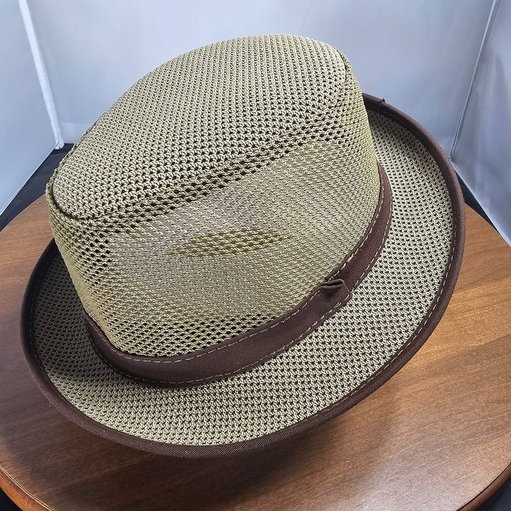 Joker Breathable Mesh Fedora Hat | American Hat Makers | Walnut | Nwt | Rare Limited Edition- Sizes Available: Small - X-Large The Compact Brim And Low-Profile Crown Let You Wear This Cool Hat Like It's Part Of You. A Classic Fedora Style Made New With Virtually Bullet-Proof Nylon Mesh Ventilation. 360 Ventilation That Provides Shade And Comfort On Summer Days! Can Travel Without Losing Shape And Looks Great In Any Outfit At Any Venue. The Joker Mesh Fedora Hat Perfectly Embodies This Nearly Imp Fitted Brown Sun Hat With Short Brim, Brown Fitted Sun Hat With Short Brim, Brown Travel Hat For Spring, Brown Spring Travel Hat, Beige Fedora With Short Brim For Outdoor, Beige Short Brim Fedora For Outdoor, Brown Travel Straw Hat One Size Fits Most, Khaki Fedora Sun Hat For Outdoor, Classic Brown Bucket Sun Hat