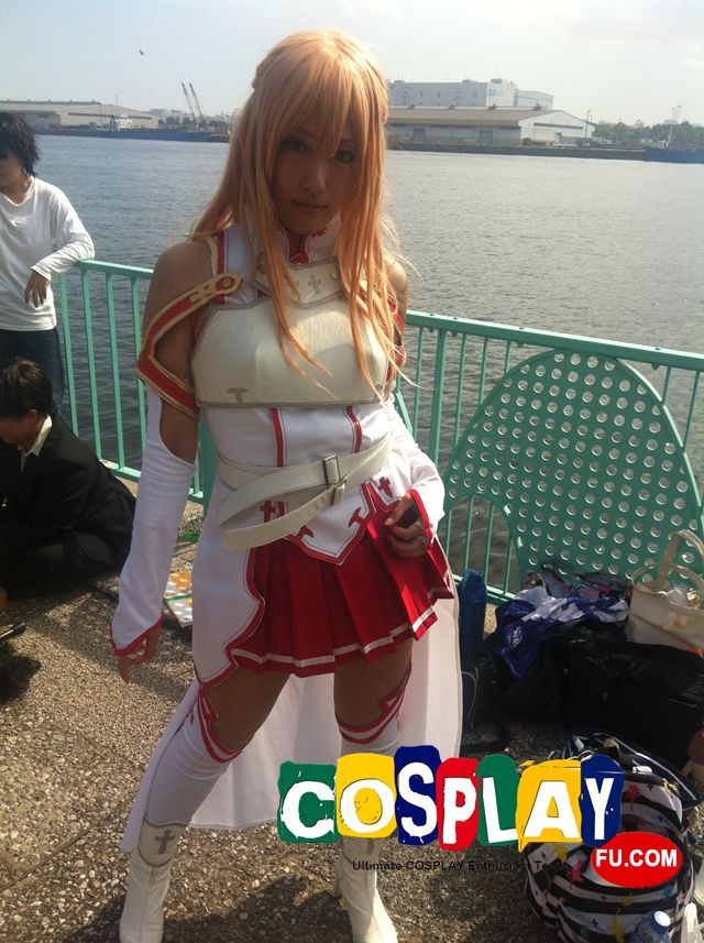 Asuna Yuuki Cosplay from Sword Art Online in Comicket Summer 2014 JP White Cosplay Costume For Cosplay Events, White Cosplay Costume For Events, White Cosplay Costume For Fan Conventions, Anime Costume Ideas, Asuna Cosplay, Asuna Yuuki, Ace Attorney, Anime Costumes, Summer 2014