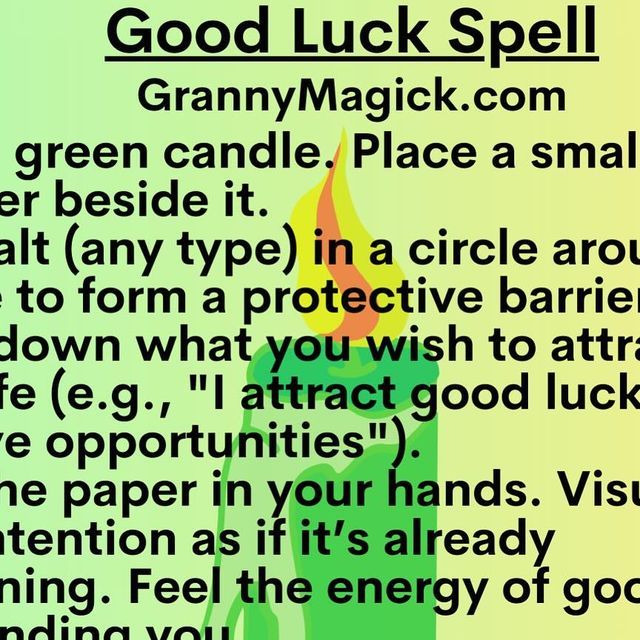 Margaret Jamison on Instagram: "Very simple good luck spell. The most important aspect of any spell is your intention & belief. Focus on positivity & openness to the good things coming your way!" Spell To Make Things Go Your Way, Luck Spell For Someone Else, Good Luck Spell For Someone Else, Spell For Luck, Spell For Good Luck, Good Luck Spell, Lucky Things, Luck Spell, White Magic Spells