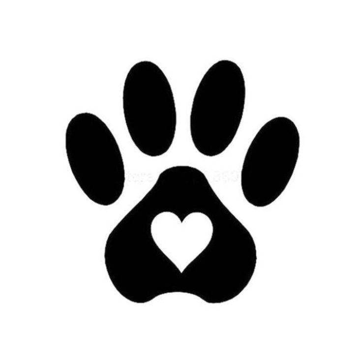 an animal paw with a heart on it