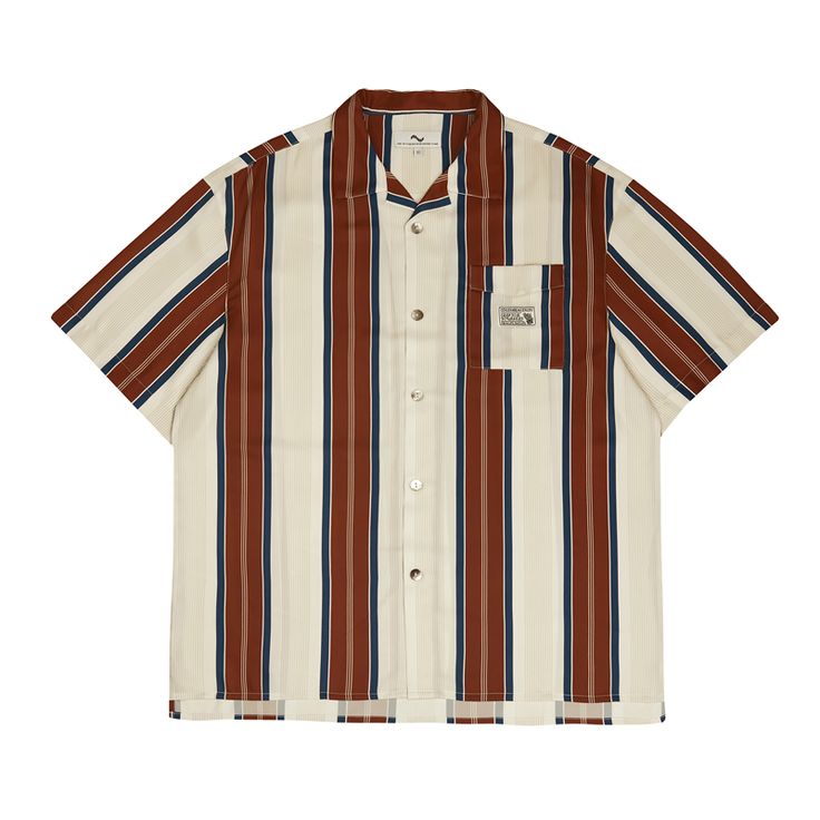 Summer Oldschool Casual Hawaii Striped Shirt Features：  Product ID:SS0011 Material:Polyester Season:Summer Color:Black,Brown  Size Chat： Collared Tops For College In Summer, Collared Tops For Summer College Season, Casual Striped Camp Shirt With Camp Collar, White Collared Shirt For College, Sporty Shirt For College In Summer, Sporty Summer Shirt For College, Casual Striped Shirt With Graphic Print, Classic Relaxed Fit Tops For College, Sporty Relaxed Fit Shirt For College