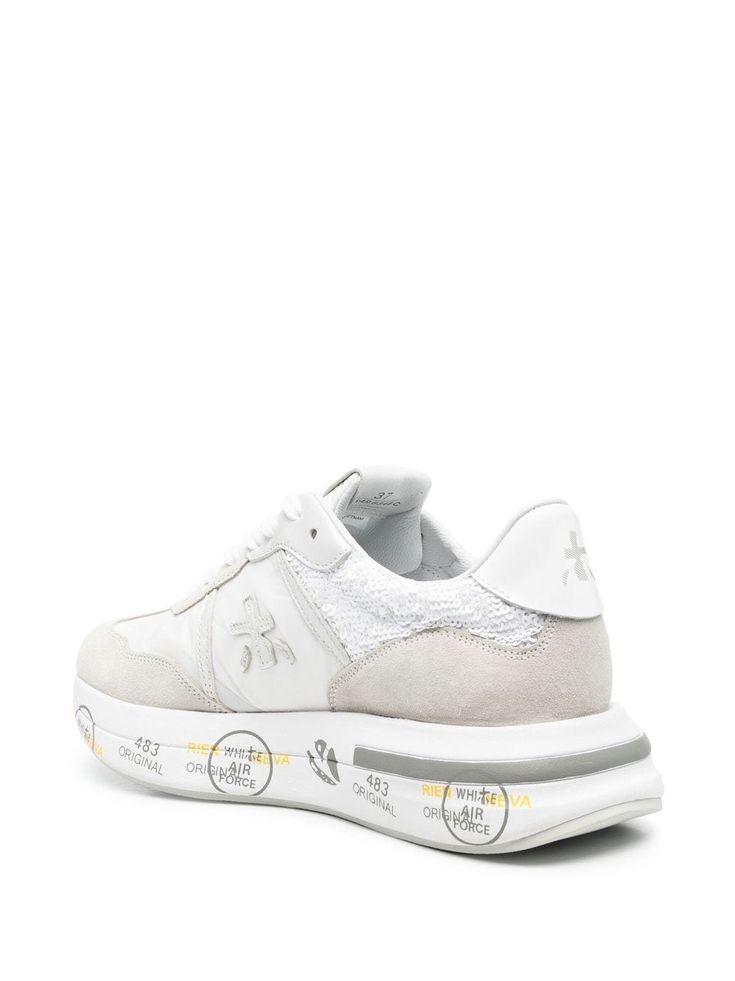 white calf leather logo patch at the tongue front lace-up fastening flat rubber sole White Sneakers With Rubber Sole And Medium Fit, White High-top Lace-up Shoes For Streetwear, White Lace-up High-top Sneakers With Contrast Sole, White Lace-up Sneakers With Textured Sole, White Low-top Platform Sneakers With Perforations, White Sneakers With Textured Sole And Round Toe, White Medium Fit Lace-up Sneakers, White Leather Sneakers With Laces, White Perforated Lace-up Platform Sneakers