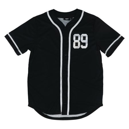 The Simpsons™ Baseball Jersey | Five Below Black Number Print Top For Game Day, Throwback College Baseball Jersey With Letter Print, Sporty College T-shirt With Baseball Collar, Black Top With Baseball Collar For Game Day, Black Tops With Number Print For College, Black Varsity T-shirt With Text Print, Jersey Tops For College During Baseball Season, Black Number Print T-shirt For Game Day, Black Baseball Collar Tops For College