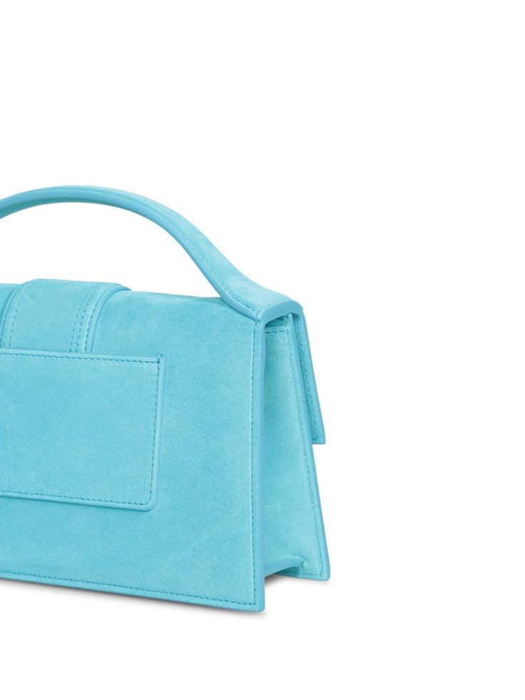 Front flap closure. Adjustable and removable shoulder strap. Suede finish.. This chic turquoise Jacquemus bag blends functionality with bold design, perfect for adding a pop of color to your daily outfitsGender: WOMENMaterial: 100% LEATHERColor: BLUEMade in: IMPORTEDProduct ID: 213BA007 3212 335*Import tax/duty will be calculated at checkout (If applicable) Designer Blue Square Satchel, Designer Blue Box Bag, Designer Blue Flap Bag With Removable Pouch, Luxury Blue Baguette Bag, Luxury Blue Rectangular Baguette Bag, Blue Flap Shoulder Bag With Top Carry Handle, Blue Crossbody Flap Bag With Top Carry Handle, Modern Bag With Detachable Strap And Flap, Designer Flap Bags With Adjustable Strap