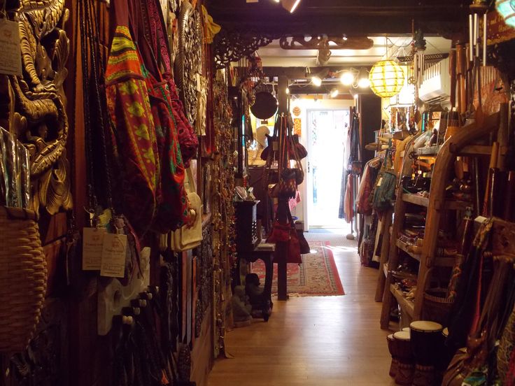 the inside of a store filled with lots of items