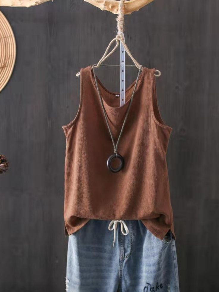 Brand Name:streetsangels,Elasticity:Slight Strech,Fabric Type:Linen,Material:Cotton,Material:Linen,Style:Casual,Clothing Length:Regular,Decoration:None,Tops Type:Tank Tops,Item Type:Tops,SizeBustLength CMinchCMinchS9437.015923.23M9637.806023.62L10039.376124.02XL10440.946224.412XL10842.526324.80 Note:Please allow 2-3cm differences due to manual measurement.(1cm=0.39inch, 1 inch=2.54cm) If you dont know how to choose size, please contact our customer service. Summer Tanks, Printed Satin Dress, Loose Vest, Elegant Sweater, Jumpsuit Elegant, Suspender Skirt, Ruffle Sleeve Dress, Knitted Tops, Linen Style