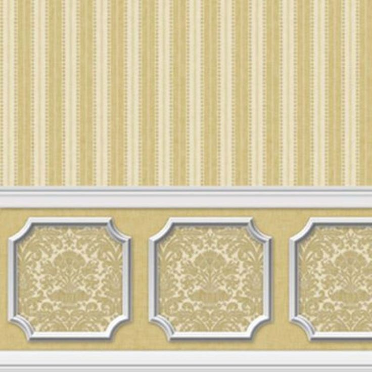 an image of a wall with three different designs on the top and one is white