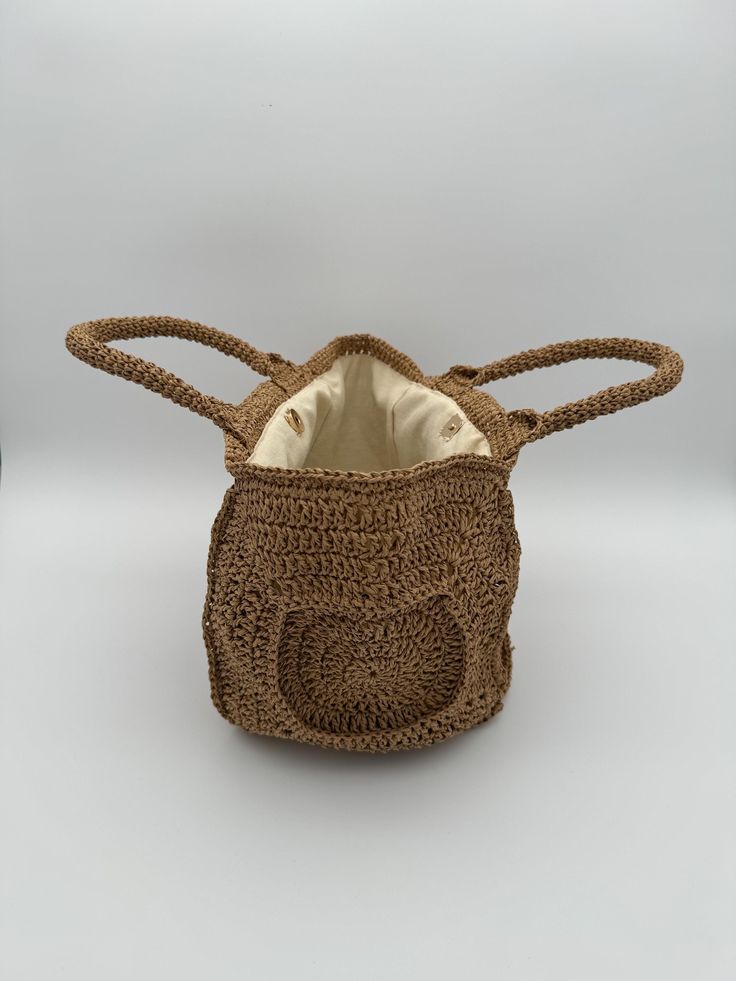 Crochet Raffia Beach Bag,Personalized Straw Summer Tote Bag,Raffia Beach Bag,Handmade Knitted Straw Bag,Natural paper rope bag ,Women gift 🌞Our Crochet Raffia Beach Bag is the perfect accessory for your next summer vacation.🏖 👜 This Large Straw Bag is using paper rope and fabric lining, making it both sturdy and stylish. 👙 Measuring at 30 cm x 26 cm x 18 cm, this straw summer bag has enough space to fit all your beach essentials while still looking chic.The dimensions of the large size of this bag are 40 cmx20x30cm. 😊Made from durable paper rope material ❤ Can be knitted in custom sizes 🎨Various color options are available 🌈 .🏖Perfect for both beach and daily use 👙👒 Ample space for carrying all your beach essentials👡 👗Stylish and unique design that will complement your outfits Daily Use Bucket Crochet Bag With Braided Handles, Casual Jute Crochet Bag With Double Handle, Casual Brown Woven Crochet Bag, Casual Beige Crochet Woven Bag, Casual Crochet Paper Straw Travel Bag, Eco-friendly Beige Crochet Bucket Bag, Travel Woven Paper Straw Bags, Woven Paper Straw Travel Bags, Casual Natural Crochet Bucket Bag